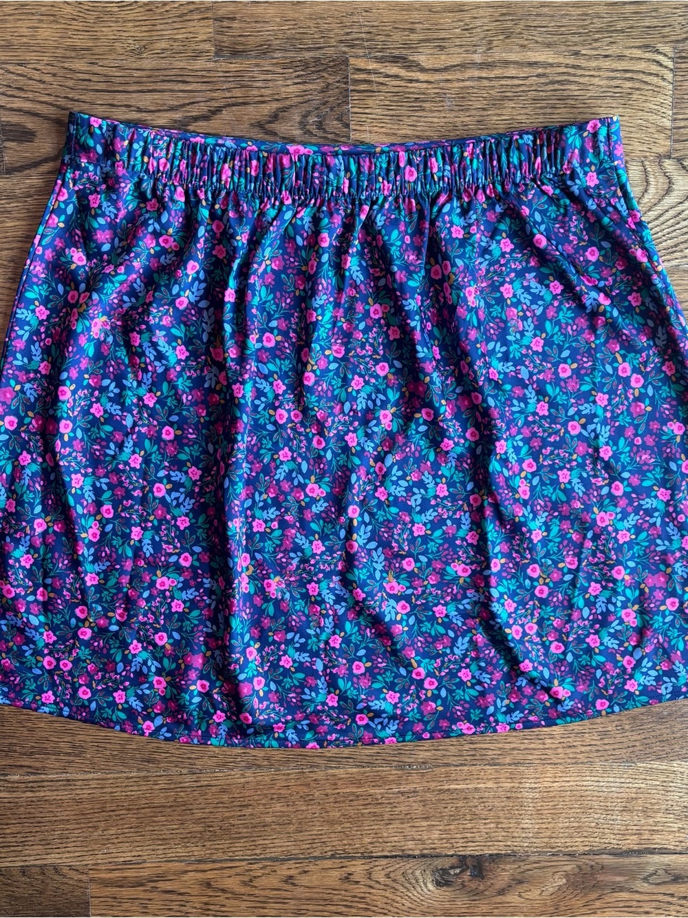 J. Crew Navy Floral Skirt | Size Large | Pull On | NWT - Picture 6 of 6